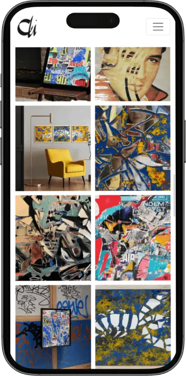 Site vitrine Alipige sur mobile, capture 3
