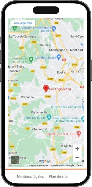 Application Cap Engineering sur mobile, capture 5