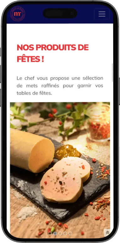 Site vitrine Marcel et Robert sur mobile, capture 2